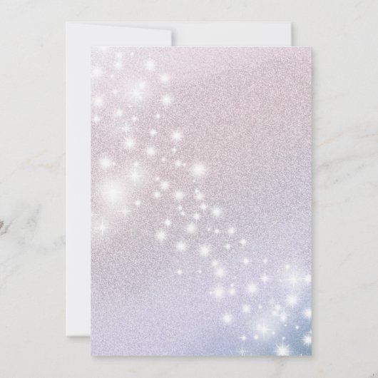 仮装の魅力的輝ききらめくを見せグラデーションる 招待状 (裏面)