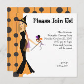 仮装の魔女 招待状 (正面/裏面)