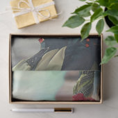 仮装アリゲーターの女性美しいデコパージュ 薄葉紙 (ギフト)