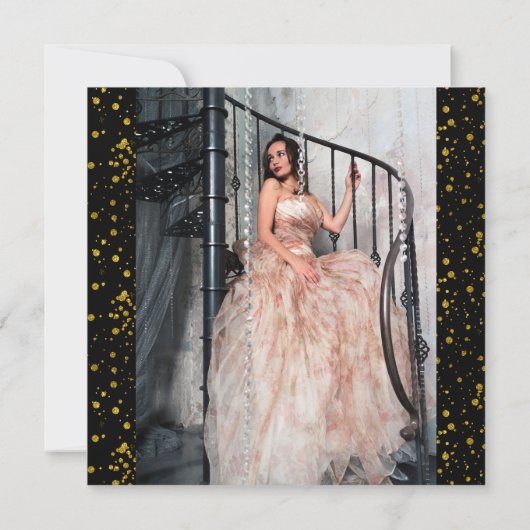 仮装エレガントと白いバラ セーブザデート (裏面)