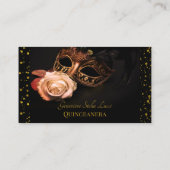 仮装エレガントと白いバラ プレイスカード (裏面)