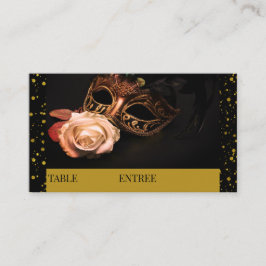 仮装エレガントと白いバラ プレイスカード