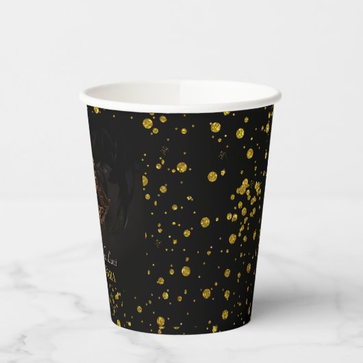 仮装エレガントと白いバラ 紙コップ (左)