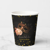 仮装エレガントと白いバラ 紙コップ (正面)