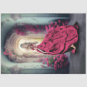 仮装エレガントの女性の夢想的なフローラポートレートアート 薄葉紙 (正面)