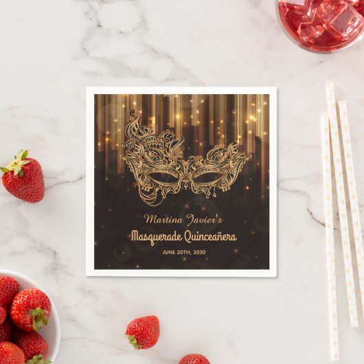 仮装エレガントキンセアニラ15誕生日 スタンダードカクテルナプキン (インサイチュ)