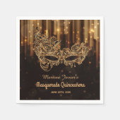 仮装エレガントキンセアニラ15誕生日 スタンダードカクテルナプキン (正面)