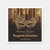 仮装エレガントキンセアニラ15誕生日 スタンダードカクテルナプキン (正面)