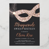 仮装エレガントテーマSweet sixteen 箔招待状 (正面)
