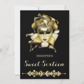 仮装エレガントボール誕生日招待状 招待状 (裏面)