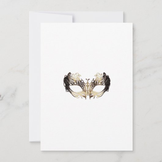 仮装エレガントSweet sixteen誕生日 招待状 (裏面)