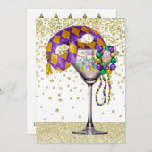 仮装カクテルパーティの招待状 招待状 (正面/裏面)