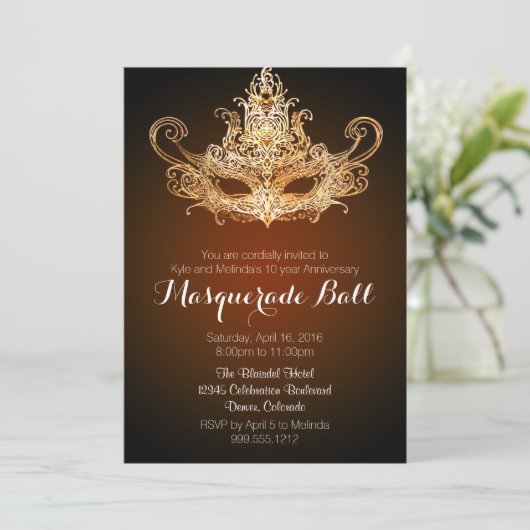 仮装カスタムボール記念日招待状 招待状 (スタンド正面)