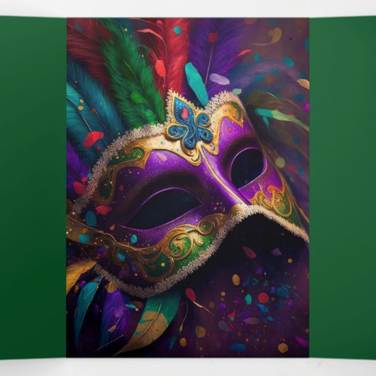 仮装カラフルパーティの招待状 三つ折り招待状 (内部中)