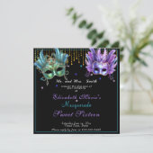 仮装カーニバルピンクターコイズSweet sixteen 招待状 (スタンド正面)