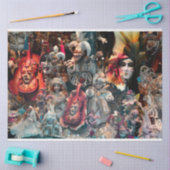 仮装カーニバル仮装マスク15デコページ 薄葉紙 (クラフト)