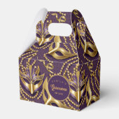 仮装キンセアニェラパターンパープル金ゴールドID1031 フェイバーボックス (正面サイド)