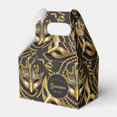 仮装キンセアニェラパターンブラック金ゴールドID1031 フェイバーボックス (正面サイド)