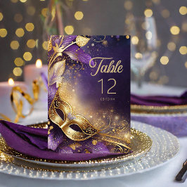 仮装キンセアニェラパープル金ゴールドID1031 テーブルナンバー
