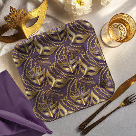 仮装キンセアニェラビーズマスク紫ID1031 ペーパープレート