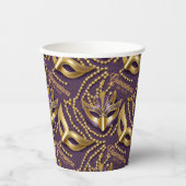 仮装キンセアニェラビーズマスク紫ID1031 紙コップ (正面)