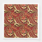 仮装キンセアニェラビーズマスク赤ID1031 (正面)