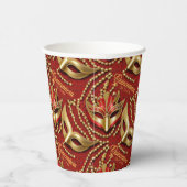 仮装キンセアニェラビーズマスク赤ID1031 紙コップ (右)