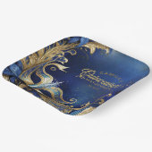 仮装キンセアニェラブルー金ゴールドID1031 ペーパープレート (傾斜あり)