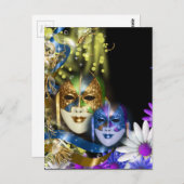 仮装キンセアニェラベネチアンマスク ポストカード (正面/裏面)