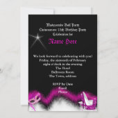 仮装キンセアニェラ誕生日パーティーピンク3a 招待状 (裏面)