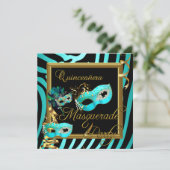 仮装キンセアニェラ15ゼブラ誕生日パーティー 招待状 (スタンド正面)