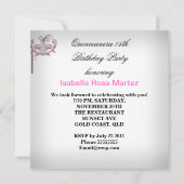 仮装キンセアニェラ15ピンクバースデーパーティー 招待状 (裏面)