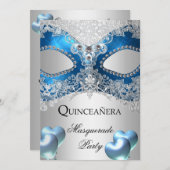 仮装キンセアニェラ15ブルーバースデーパーティー 招待状 (正面/裏面)