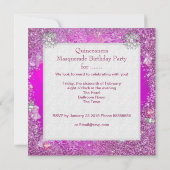 仮装キンセアニェラ15thパーティーティアラ靴 招待状 (裏面)