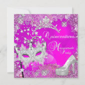 仮装キンセアニェラ15thパーティーティアラ靴 招待状 (正面)