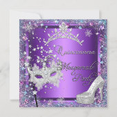 仮装キンセアニェラ15thパーティーパープルティアラ 招待状 (正面)