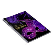 仮装キンセアニラ誕生日ピンク、紫のマスク ノートブック (右側)