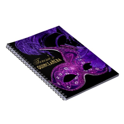 仮装キンセアニラ誕生日ピンク、紫のマスク ノートブック (右側)