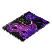 仮装キンセアニラ誕生日ピンク、紫のマスク ノートブック (左側)