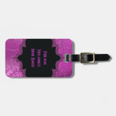 仮装キンセアニラ15歳の誕生日パープル ラゲッジタグ (正面横)
