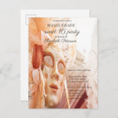 仮装シックなマスク甘い16私 インビテーションポストカード (正面/裏面)