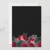 仮装スイート16ブラックレッド金ゴールド16th誕生日 招待状 (裏面)