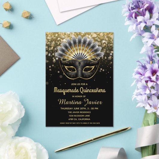 仮装スタイリッシュキンセアニラ15誕生日 アクリル招待状 (インサイチュ (ウェディング))