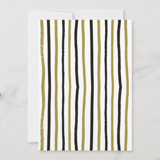 仮装ストライプのハロウィーンの衣装パーティー 招待状 (裏面)