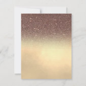 仮装ダイヤモンドグリッター金ゴールドスウィート16 招待状 (裏面)