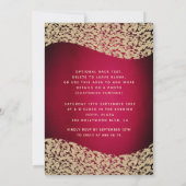 仮装ダイヤモンドダマスク赤い甘い16 招待状 (裏面)