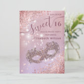 仮装ダイヤモンドラグジュアリーバラ金ゴールドスウィート16 招待状 (スタンド正面)