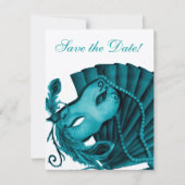 仮装ティール（緑がかった色）日付の保存 セーブザデート (正面)