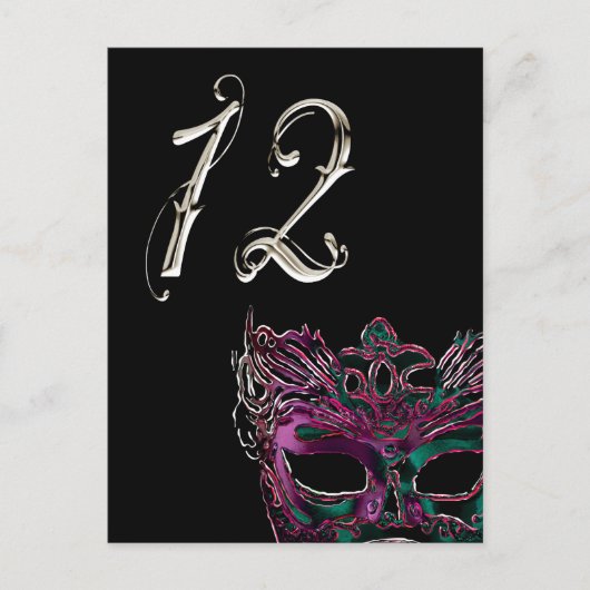 仮装テーブル番号 ポストカード (正面)