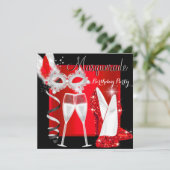 仮装ハイヒール赤黒シャンパンパーティー2 招待状 (スタンド正面)